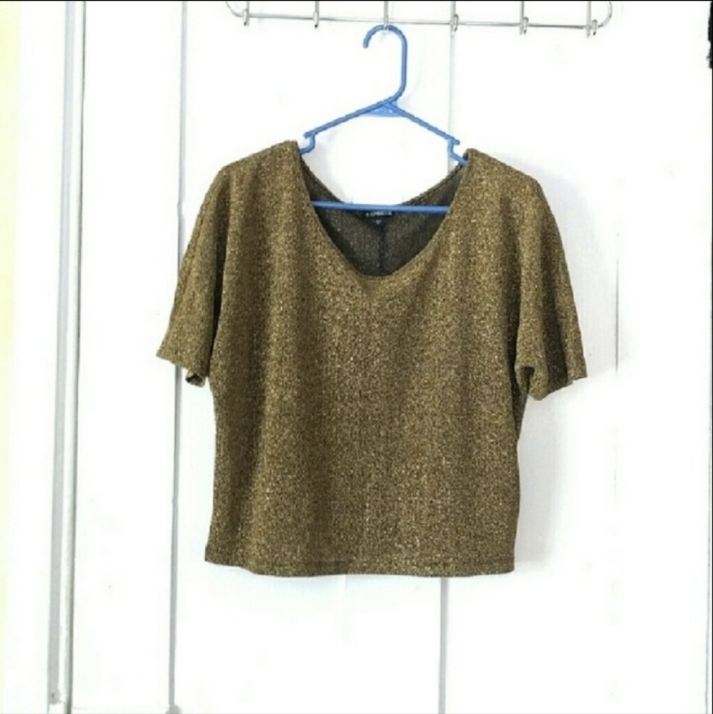 MOVING SALE!!! Express metallic crop top